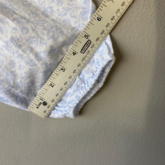 Joie Blue Floral Embroidered Linen Blend Tassel Peasant Blouse Womens Medium - Picture 12 of 15